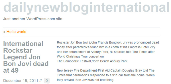 [Hoax Alert] International Rockstar Legend Jon Bon Jovi dead at 49