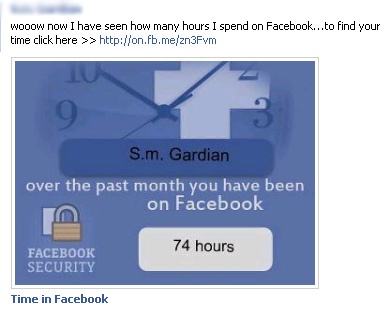 wooow now I have seen how many hours I spend on Facebook – Facebook Scam