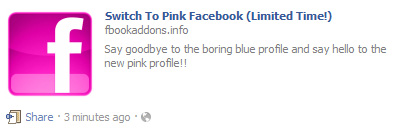 Switch To Pink Facebook (Limited Time!) – Facebook Scam