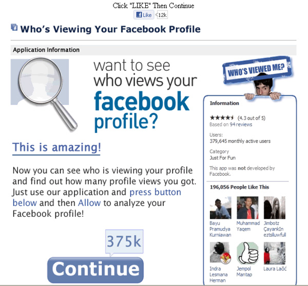 BIG Thanks Goes Out To The Facebook Team For FINALLY Giving Us Something To Check Our Profile Views With! - Facebook Scam