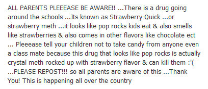 Strawberry Quick Meth Warning