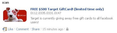 FREE $500 Target GiftCard! (limited time only) – Facebook Scam