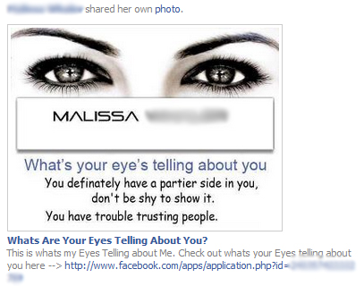 Whats Are Your Eyes Telling About You? – Facebook Scam