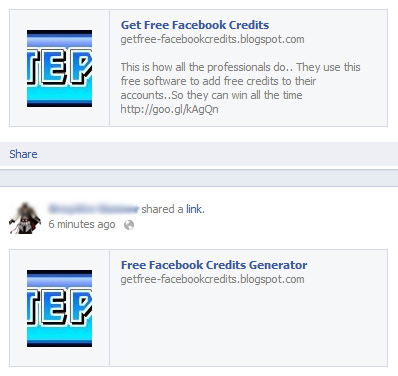 Free Facebook Credits Generator  – Facebook Scam