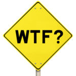 Yellow Warning Sign - WTF - Isolated