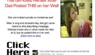 'This Girl killed herself after her dad Posted something on her wall!!' Facebook Scam