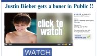 Justin Bieber gets a boner in Public !! Facebook Scam