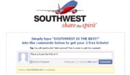 [SCAM ALERT] 2 FREE Southwest Airline Tickets!