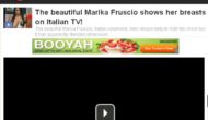 [WARNING] The beautiful Marika Fruscio shows her breasts on Italian TV!