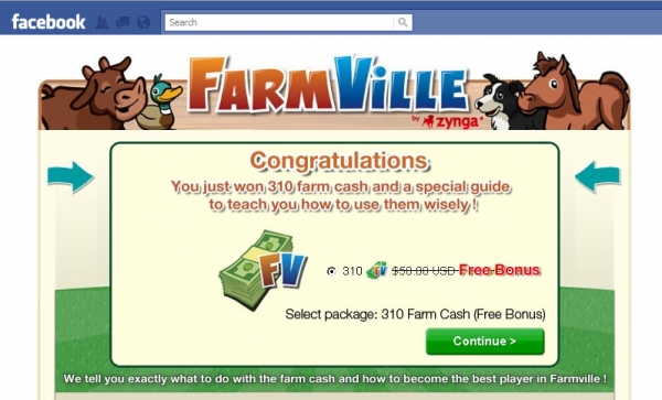 [SCAM ALERT] 310 FV Free Cash 2011 Bonus [Zynga Official]
