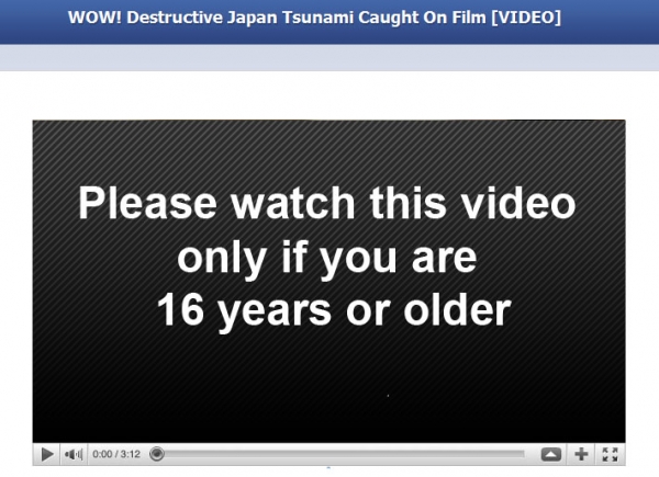 [SCAM ALERT] WOW! Destructive Japan Tsunami Caught On Film [VIDEO]