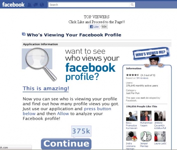 WOW I cant believe that you can see who is viewing your profile!I just saw my top 10 profile VIEWERS and I am SHOCKED from who is viewing my profile – Facebook Scam
