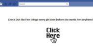 'Five things every girl does before she meets her boyfriend – LOL' Facebook Scam
